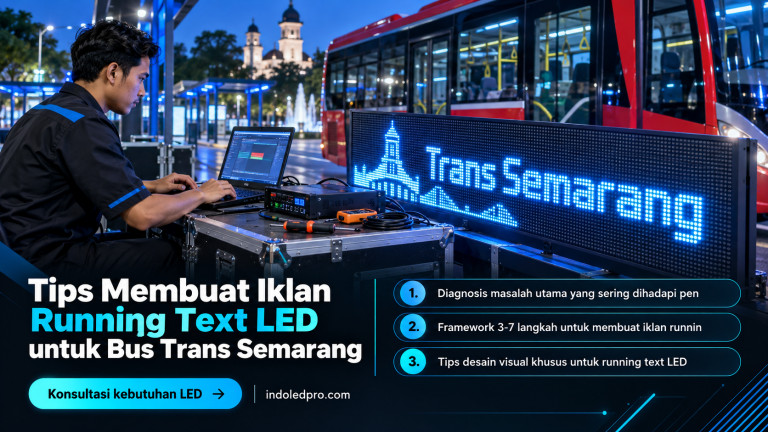 Tips Membuat Iklan Running Text LED untuk Bus Trans Semarang