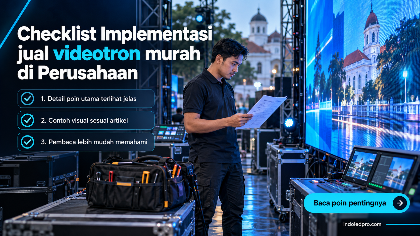 Ilustrasi sewa videotron Semarang - Checklist Implementasi jual videotron murah di Perusahaan