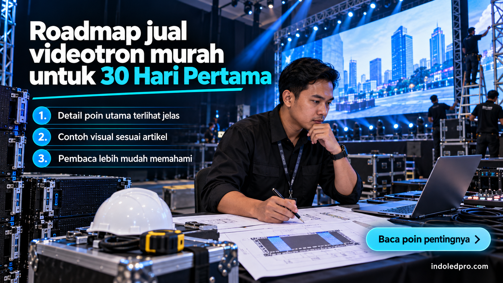 Ilustrasi sewa videotron Semarang - Roadmap jual videotron murah untuk 30 Hari Pertama