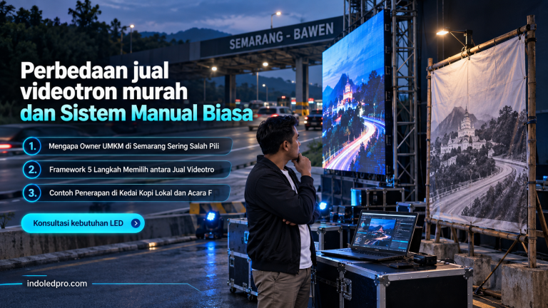 Perbedaan jual videotron murah dan Sistem Manual Biasa