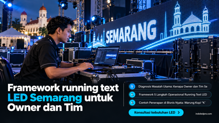 Framework running text LED Semarang untuk Owner dan Tim