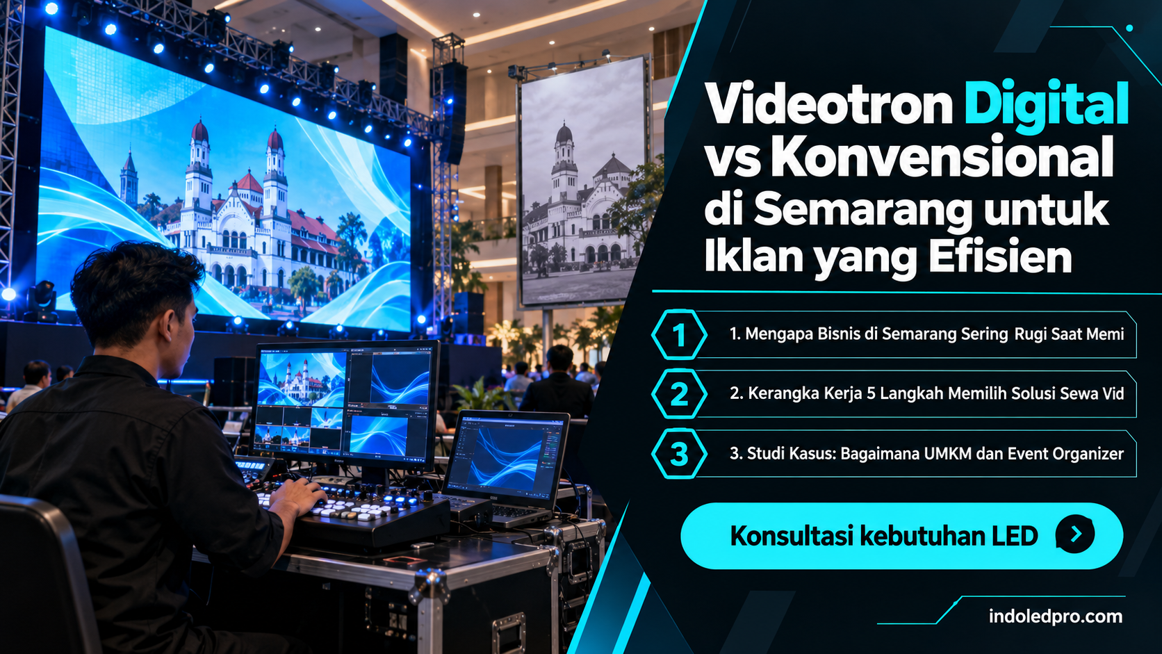 sewa videotron Semarang - Videotron Digital vs Konvensional di Semarang untuk Iklan yang Efisien